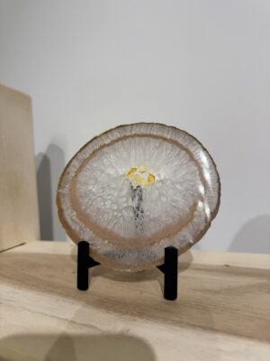 Agaat schijf op standaard