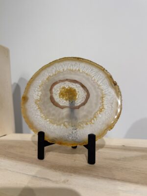 Agaat schijf op standaard