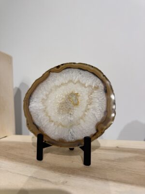 Agaat schijf op standaard